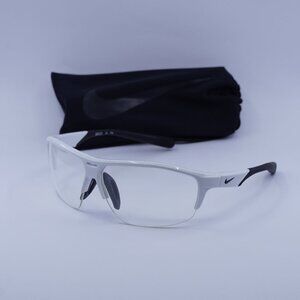 Nike RUN X2 D 101 Shield Sunglasses - White Black/Clear